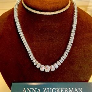 Anna Zuckerman Oval Tennis Necklace NWT